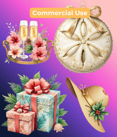 Island-Luxe Tropical Christmas Clipart Bundle - CraftNest - Digital Crafting and Art