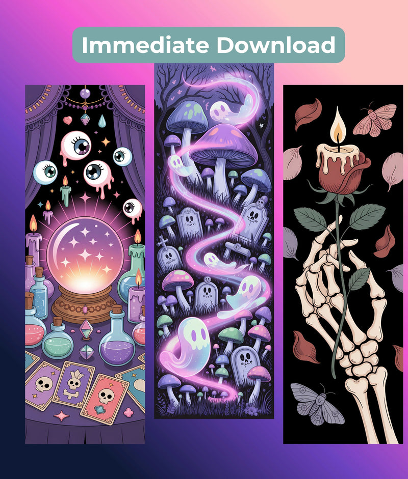 Creepy Cute Bookmark Bundle - Junk Journals Collection - CraftNest - Digital Crafting and Art