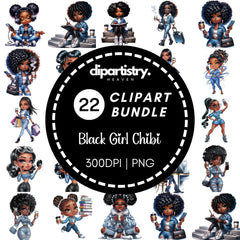 Black Chibi Girl Clipart - CraftNest - Digital Crafting and Art