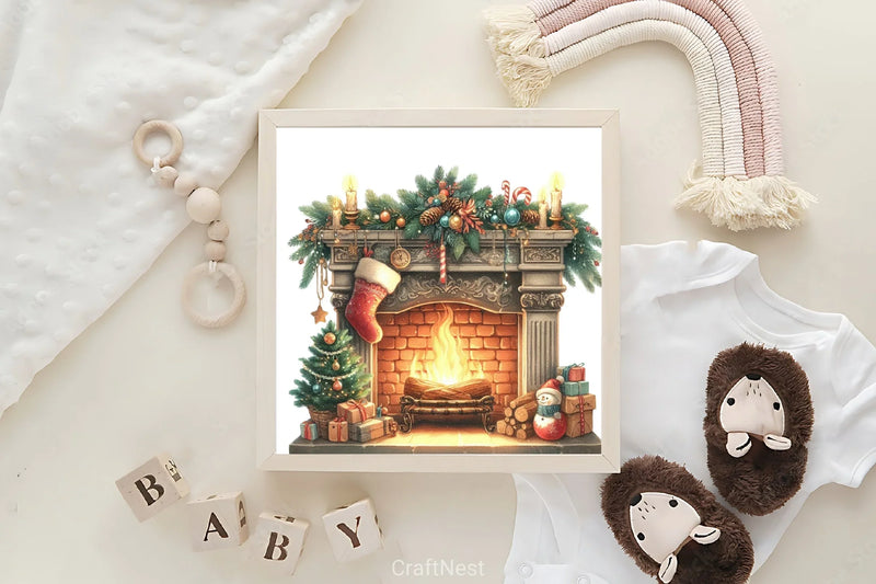 Retro Christmas Clipart Bundle 6 - CraftNest - Digital Crafting and Art