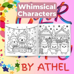 Whimsical Christmas Coloring Books Bundle - CraftNest - Digital Crafting and Art