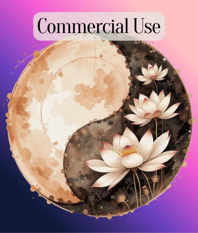 Japandi Yin Yang Blood Moon Clipart Bundle - CraftNest - Digital Crafting and Art