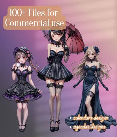 Gothic Lolita SVG Bundle - CraftNest - Digital Crafting and Art