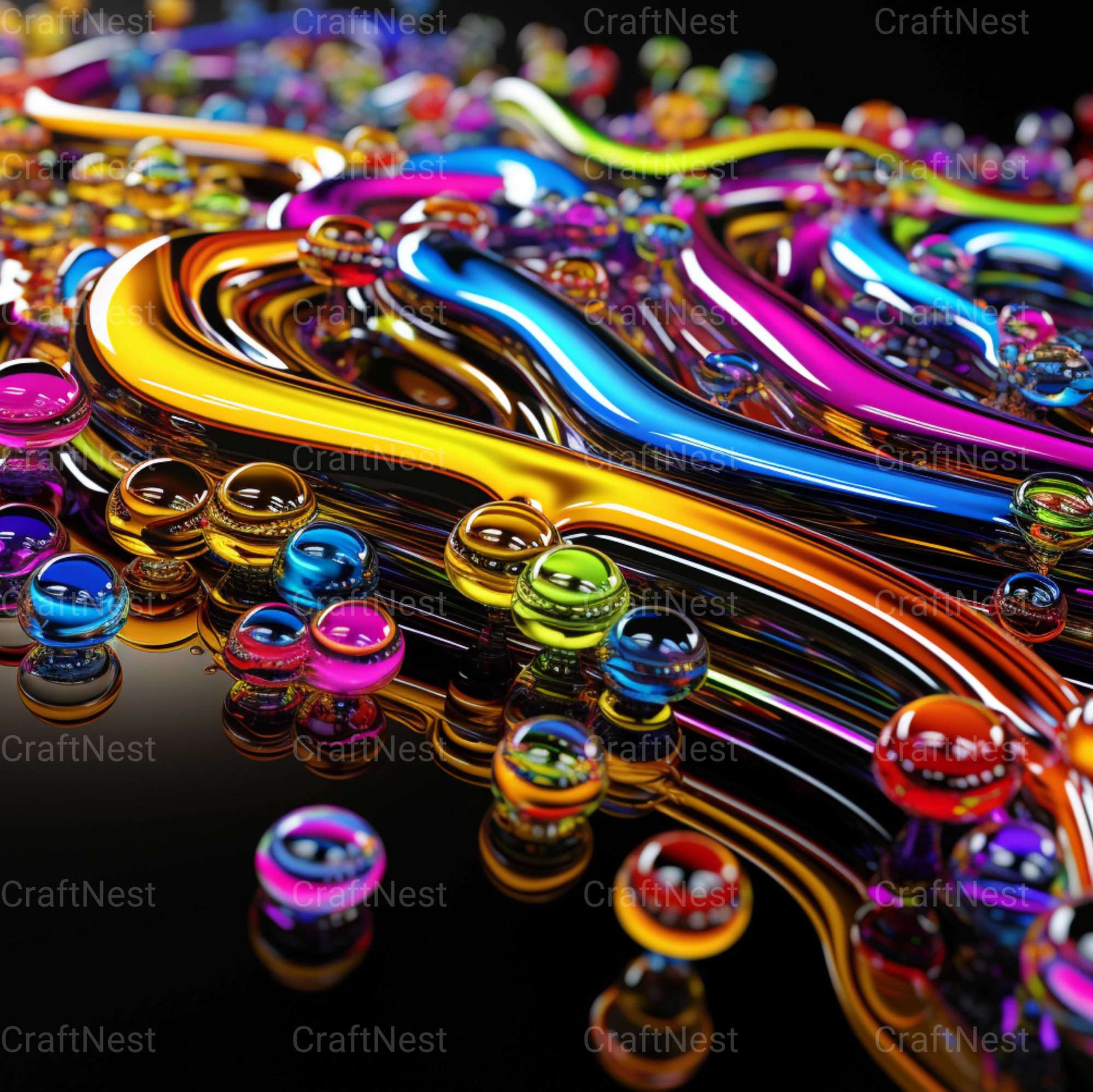 Neon Cyber Textures - CraftNest - Digital Crafting and Art