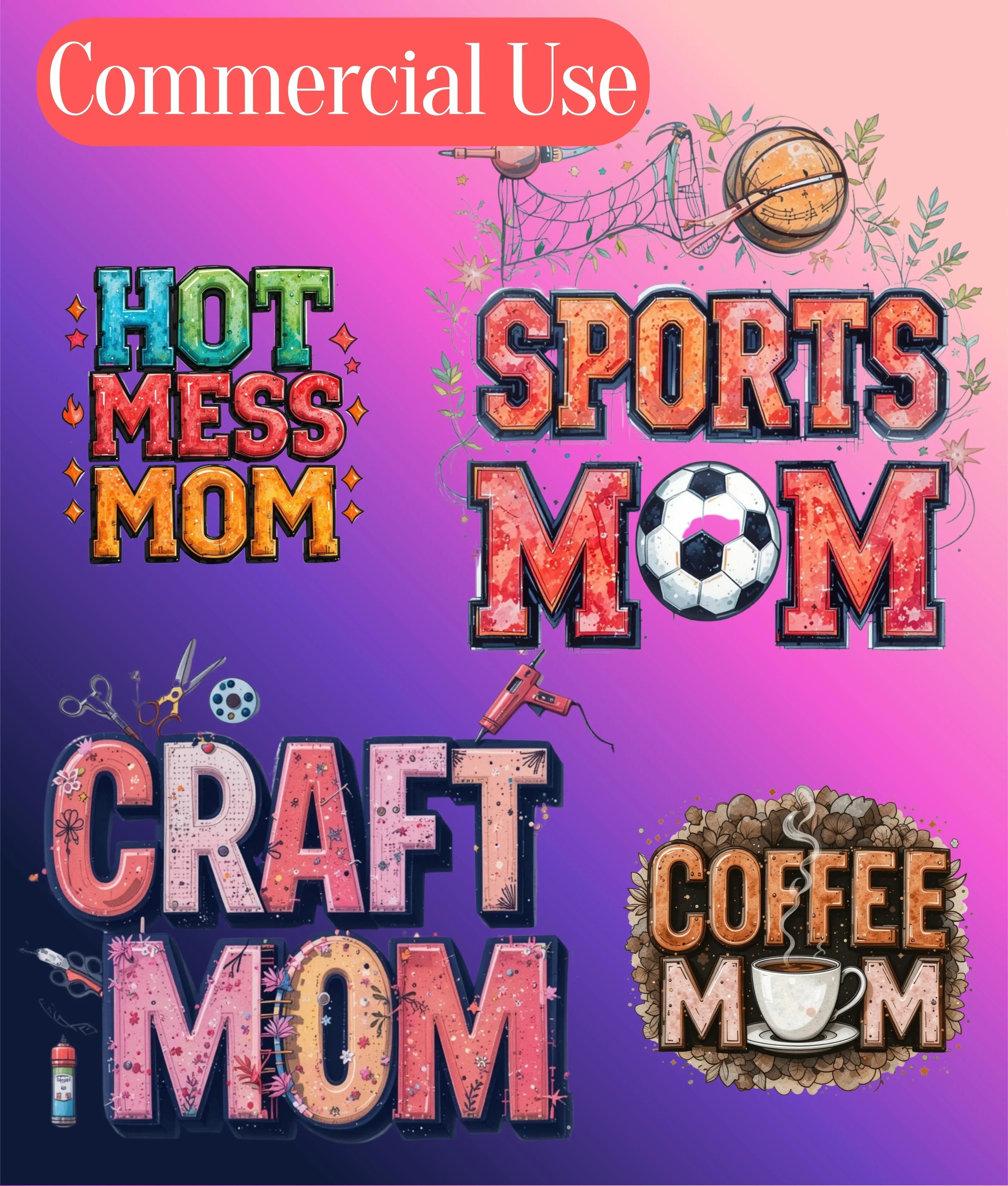 Sassy Mom Clipart Bundle - CraftNest - Digital Crafting and Art