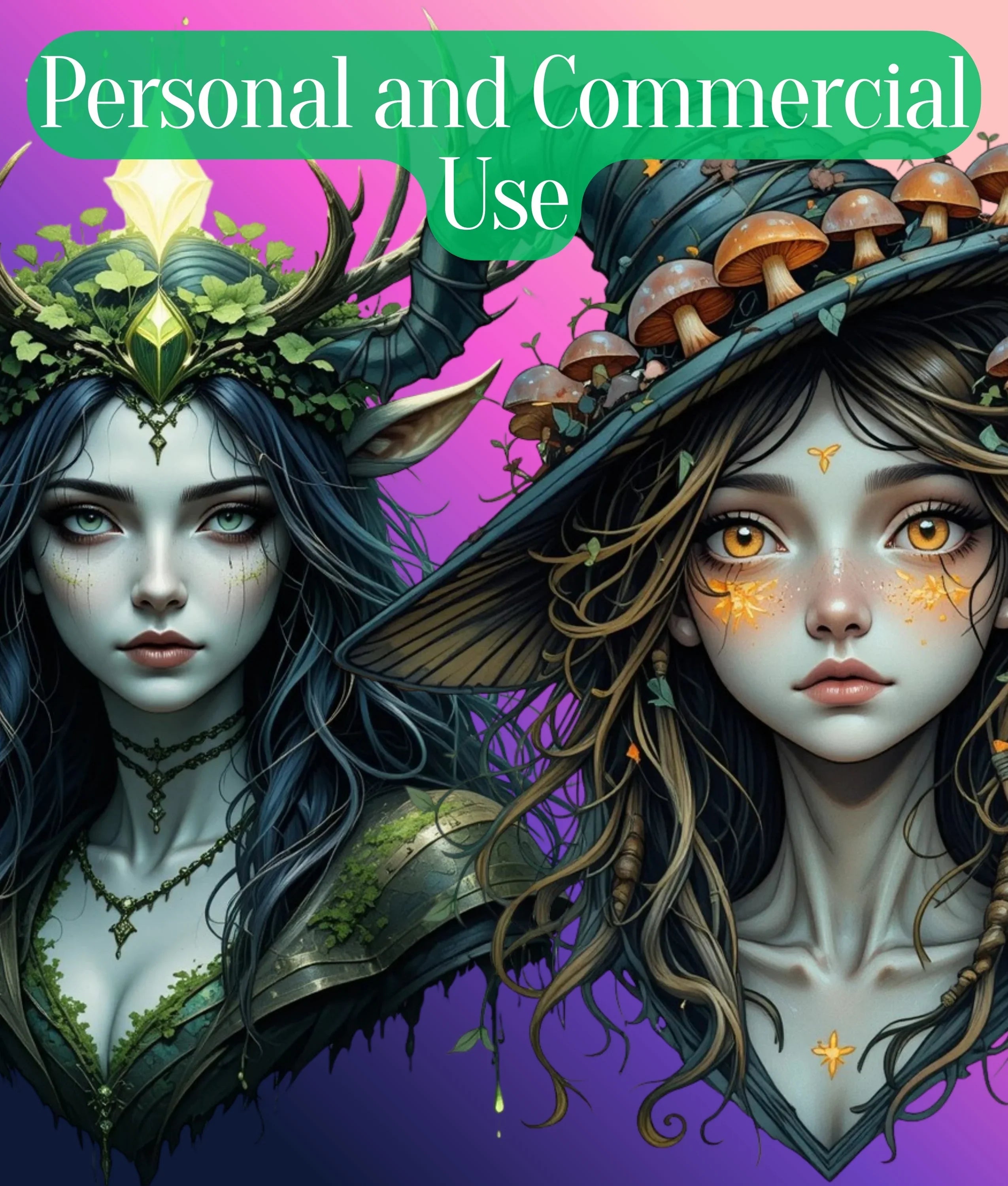 Ethereal Forest Witch Clipart Bundle - CraftNest - Digital Crafting and Art