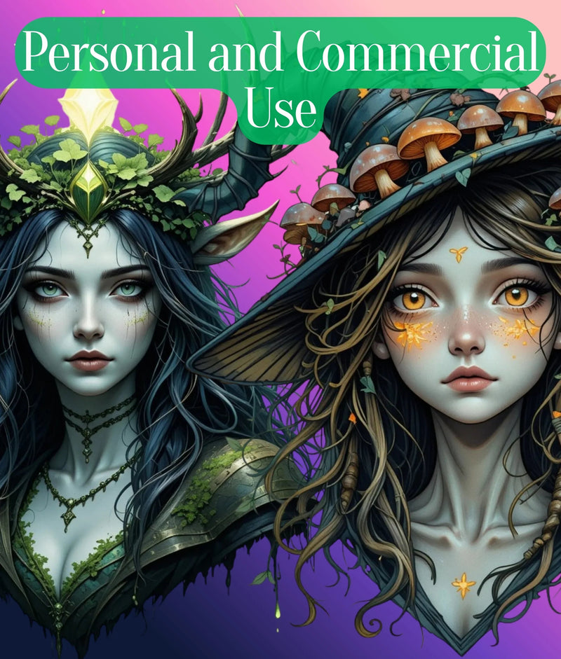 Ethereal Forest Witch Clipart Bundle - CraftNest - Digital Crafting and Art