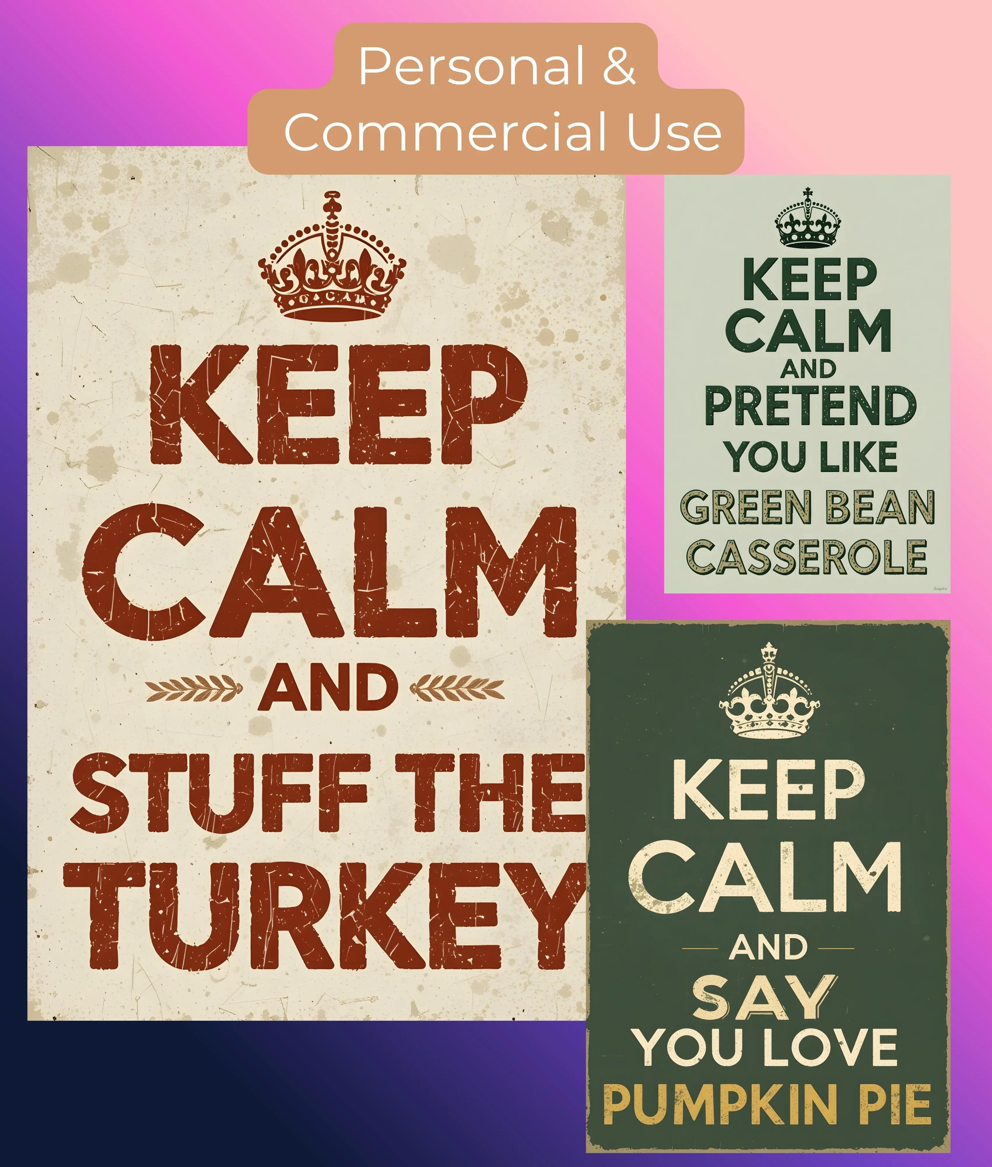 Thanksgiving Wall Art Clipart Bundle - CraftNest - Digital Crafting and Art
