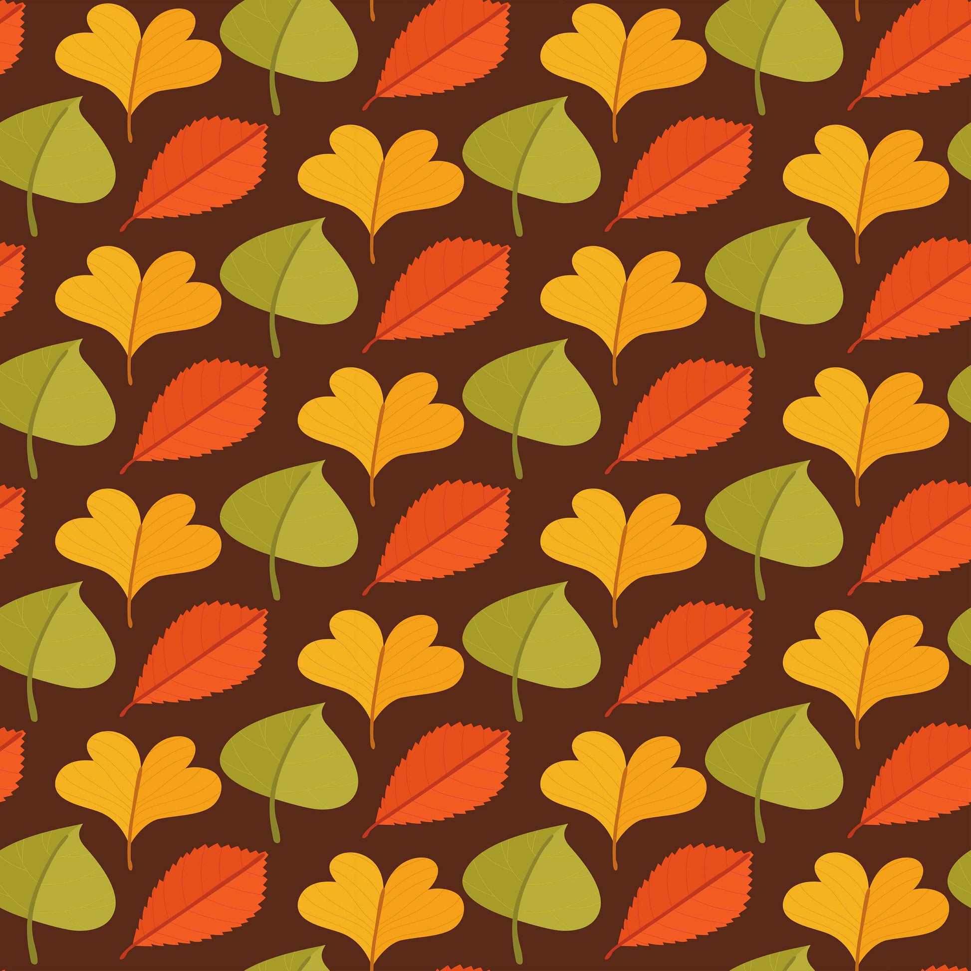 Fall Leaves Seamless Digital Paper - CraftNest - Digital Crafting and Art