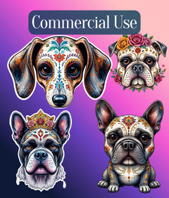 Dia de los Muertos Dogs Clipart Bundle - CraftNest - Digital Crafting and Art