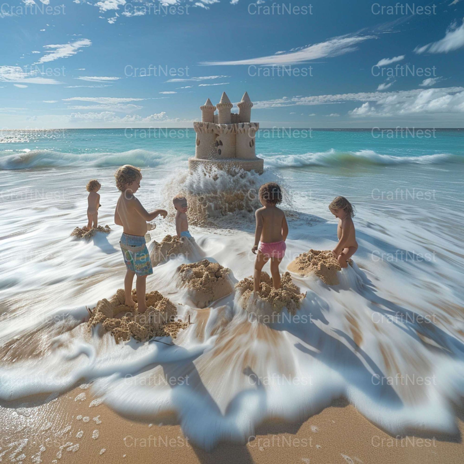 Ocean Serenity Stock Images - CraftNest - Digital Crafting and Art