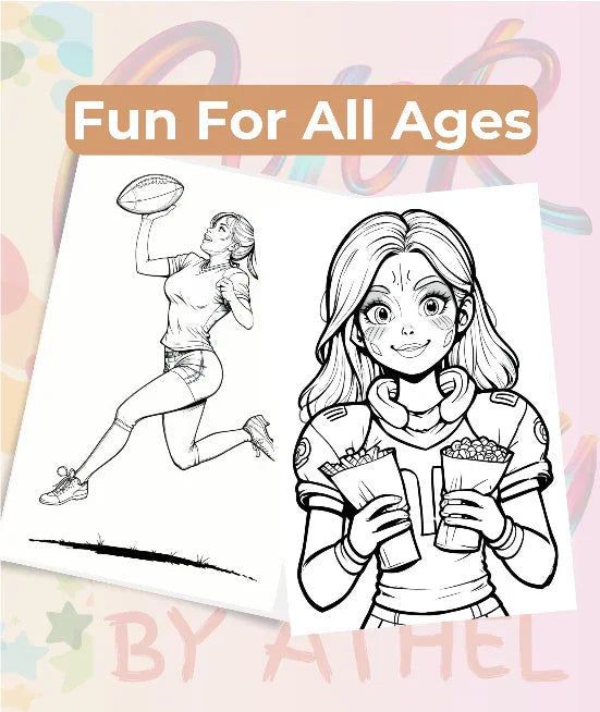 Football Season Coloring Books Bundle - CraftNest - Digital Crafting and Art