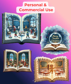 Teacher Christmas Clipart Bundle - CraftNest - Digital Crafting and Art