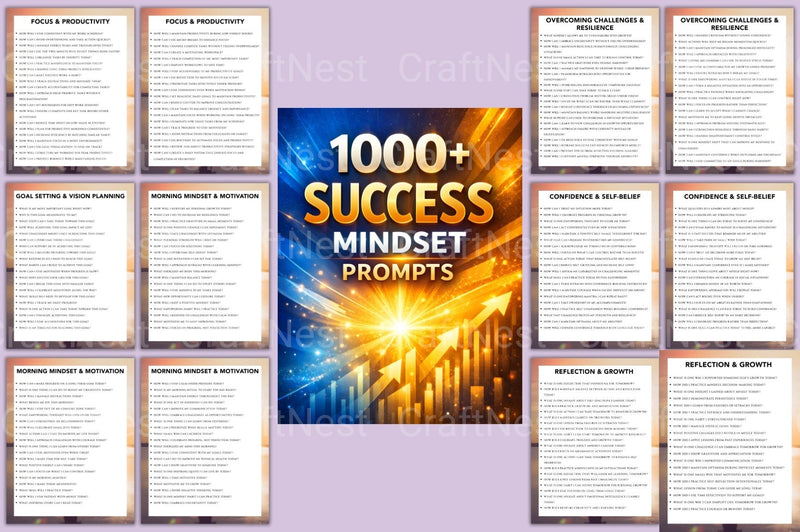 Success Mindset Prompt Book for Personal Growth - CraftNest - Digital Crafting and Art