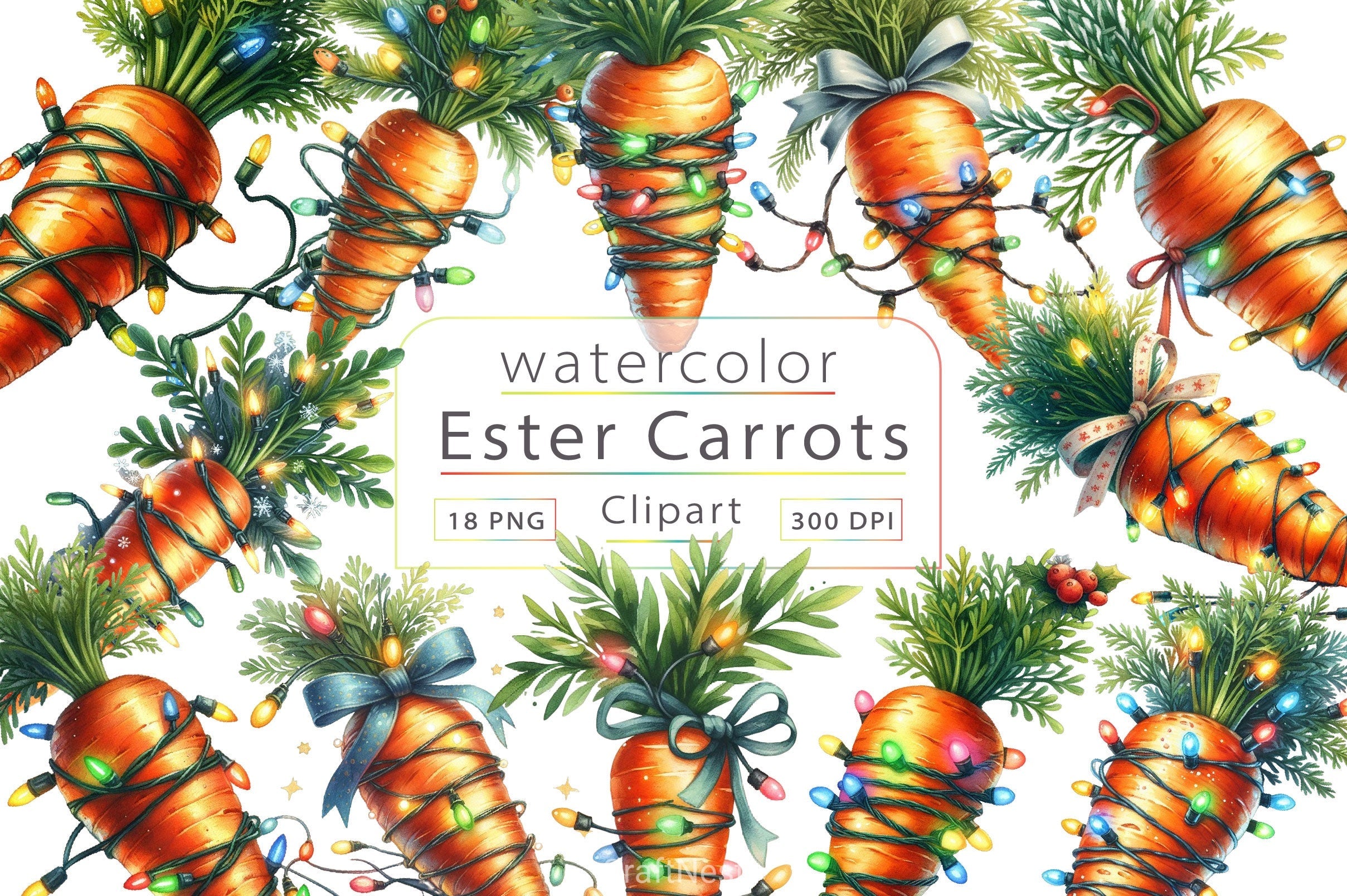 Carrots Clipart Bundle