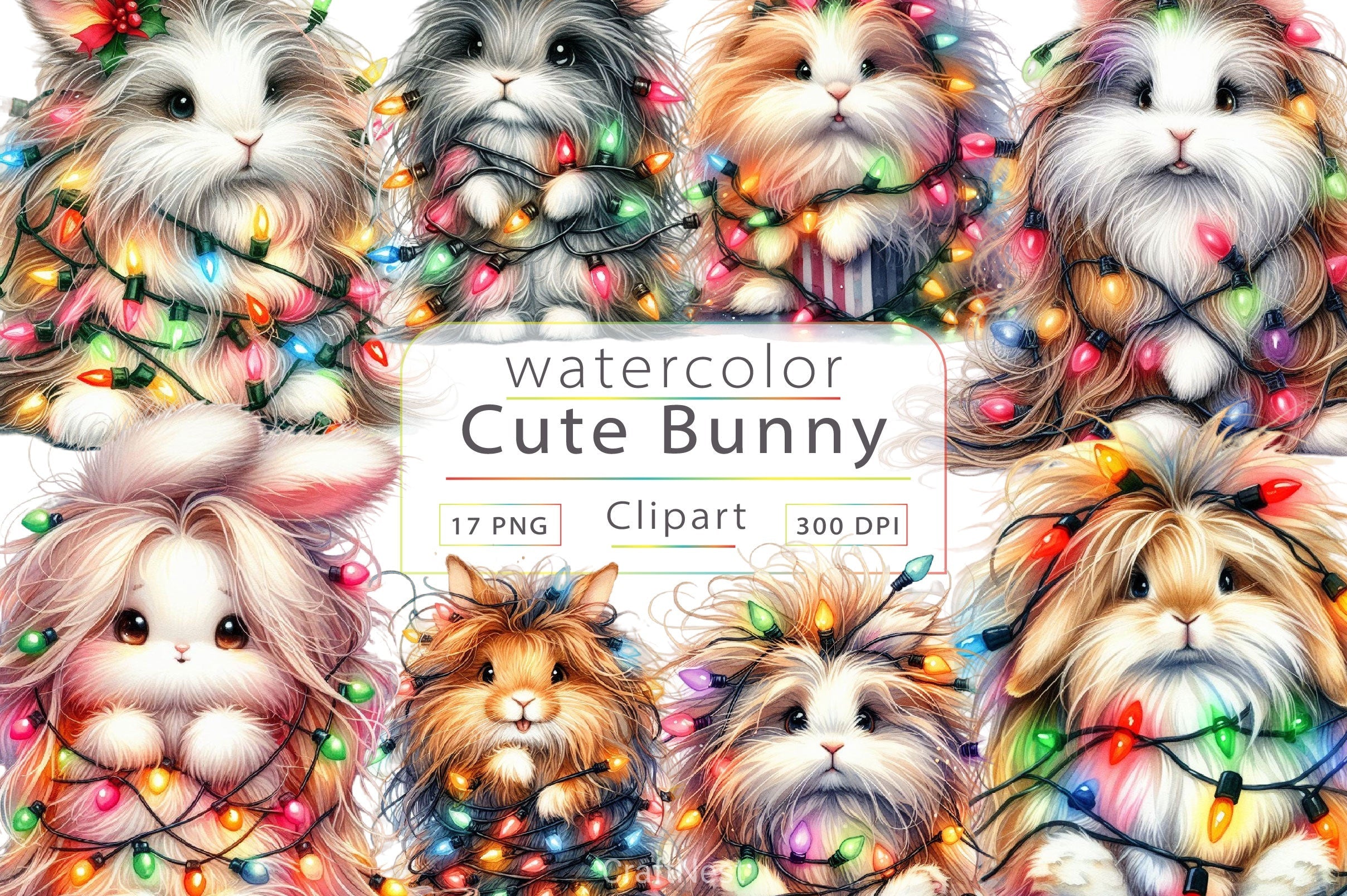Easter Bunny Clipart Bundle 26