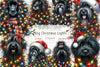 Dog Wrapped In Christmas Lights Clipart Bundle 2