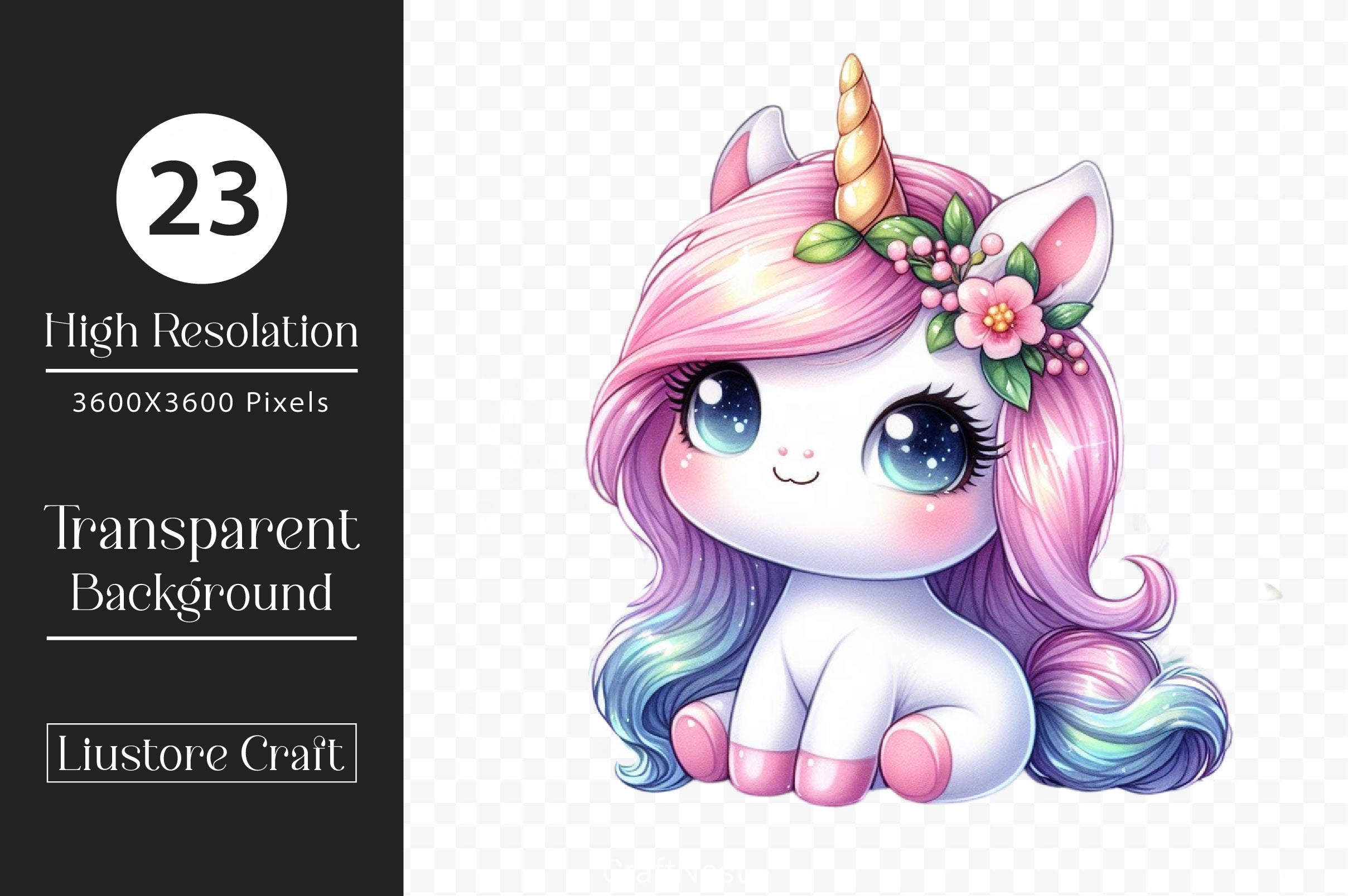 Cute Unicorn Clipart Bundle 10