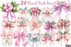 Floral Pink Bow Clipart Bundle