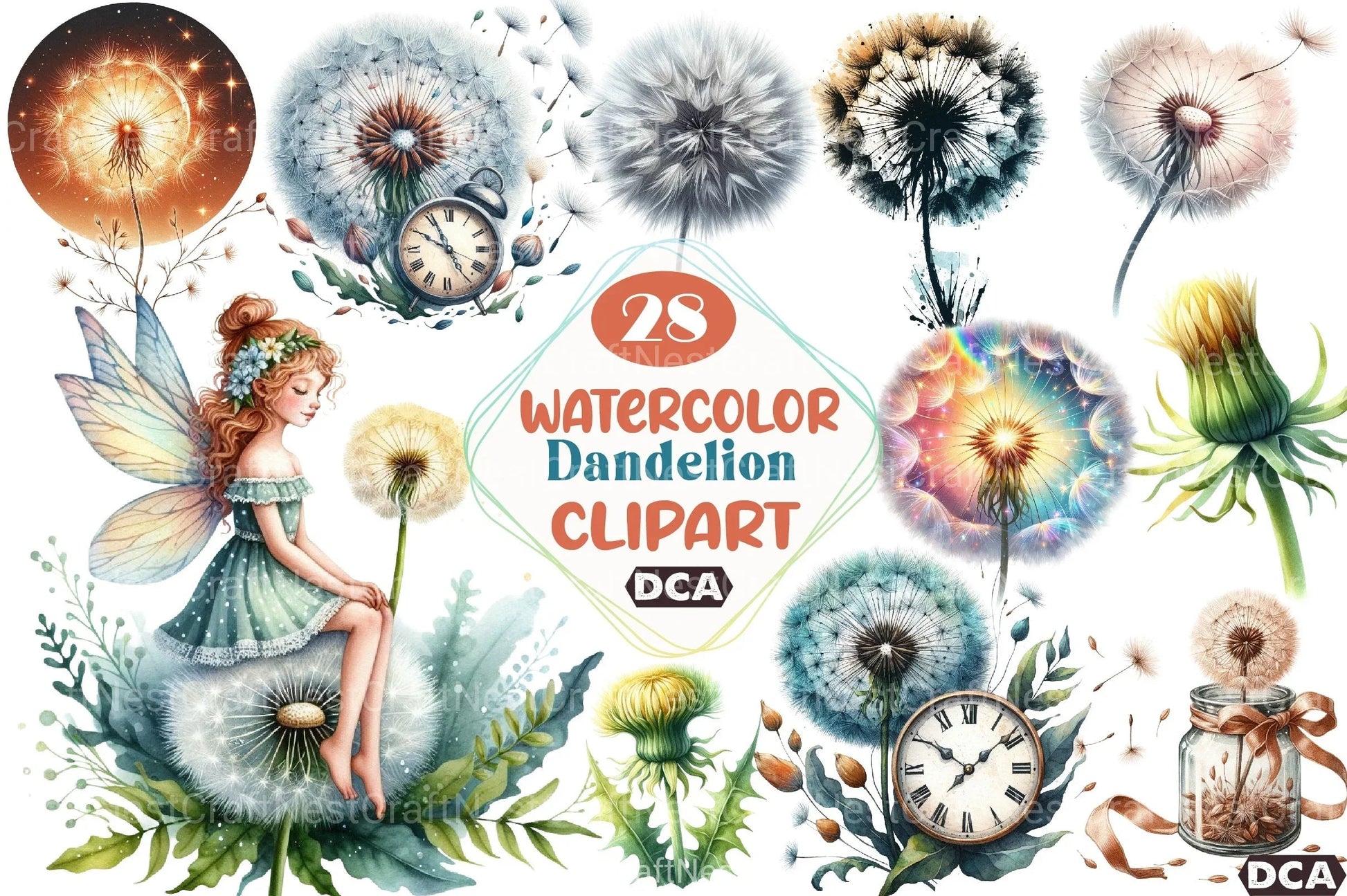 Dandelion Clipart Bundle 99 - CraftNest - Digital Crafting and Art