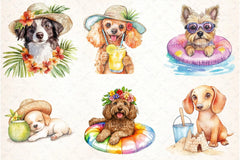 Summer Dogs Clipart Bundle 99 - CraftNest - Digital Crafting and Art