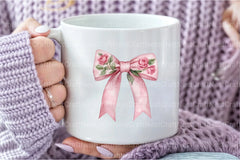 Floral Pink Bow Clipart Bundle - CraftNest - Digital Crafting and Art