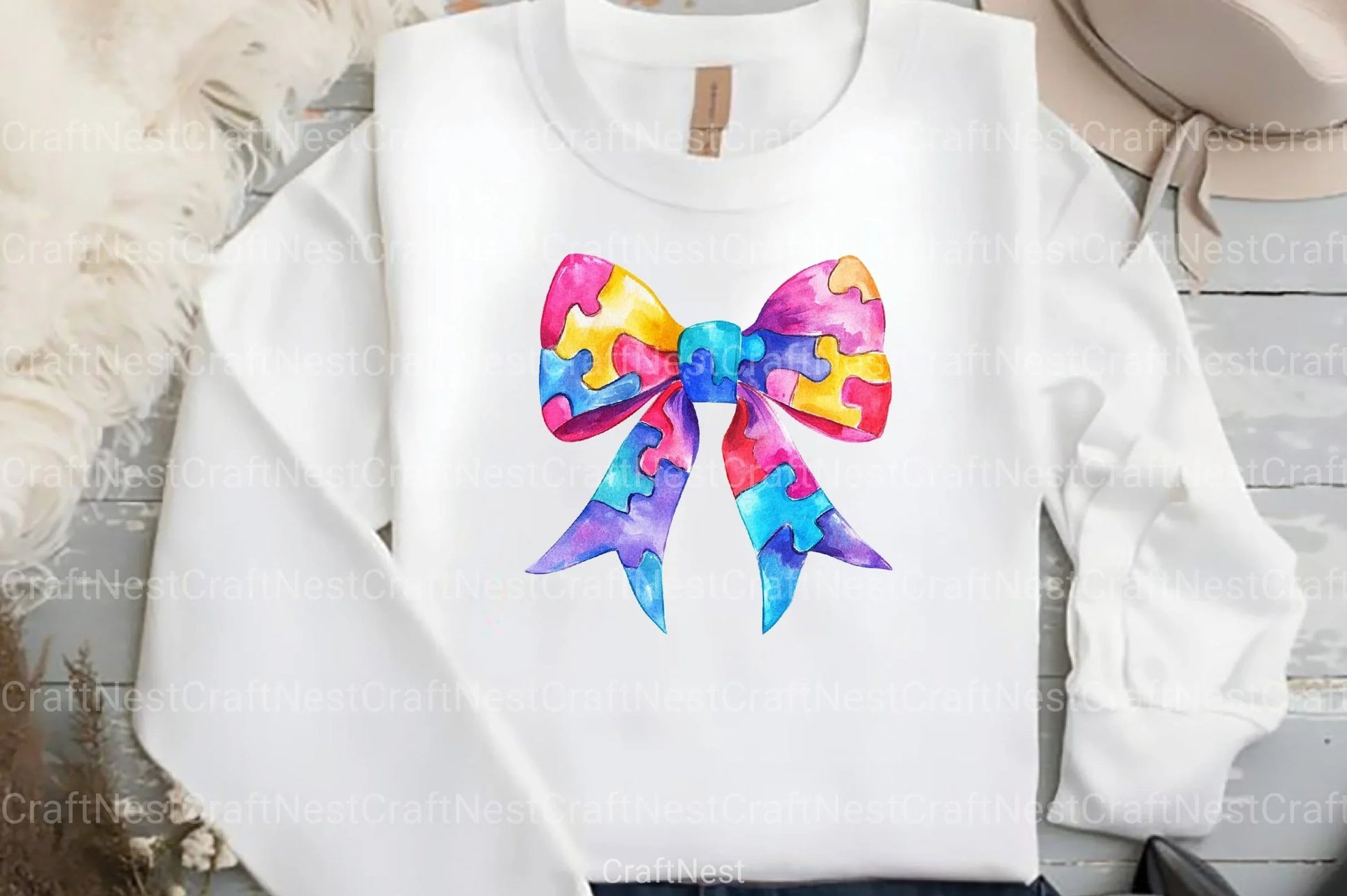 Autism Awareness Bow Clipart Bundle 345 - CraftNest - Digital Crafting and Art