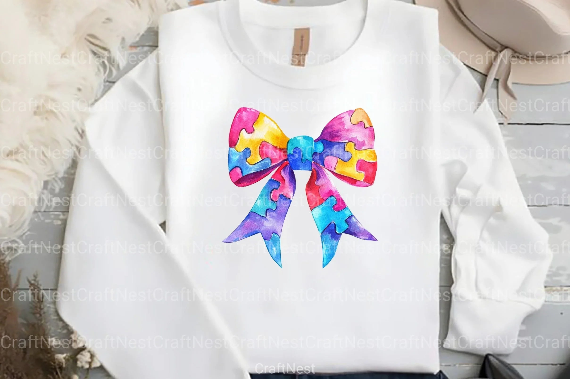 Autism Awareness Bow Clipart Bundle 345 - CraftNest - Digital Crafting and Art