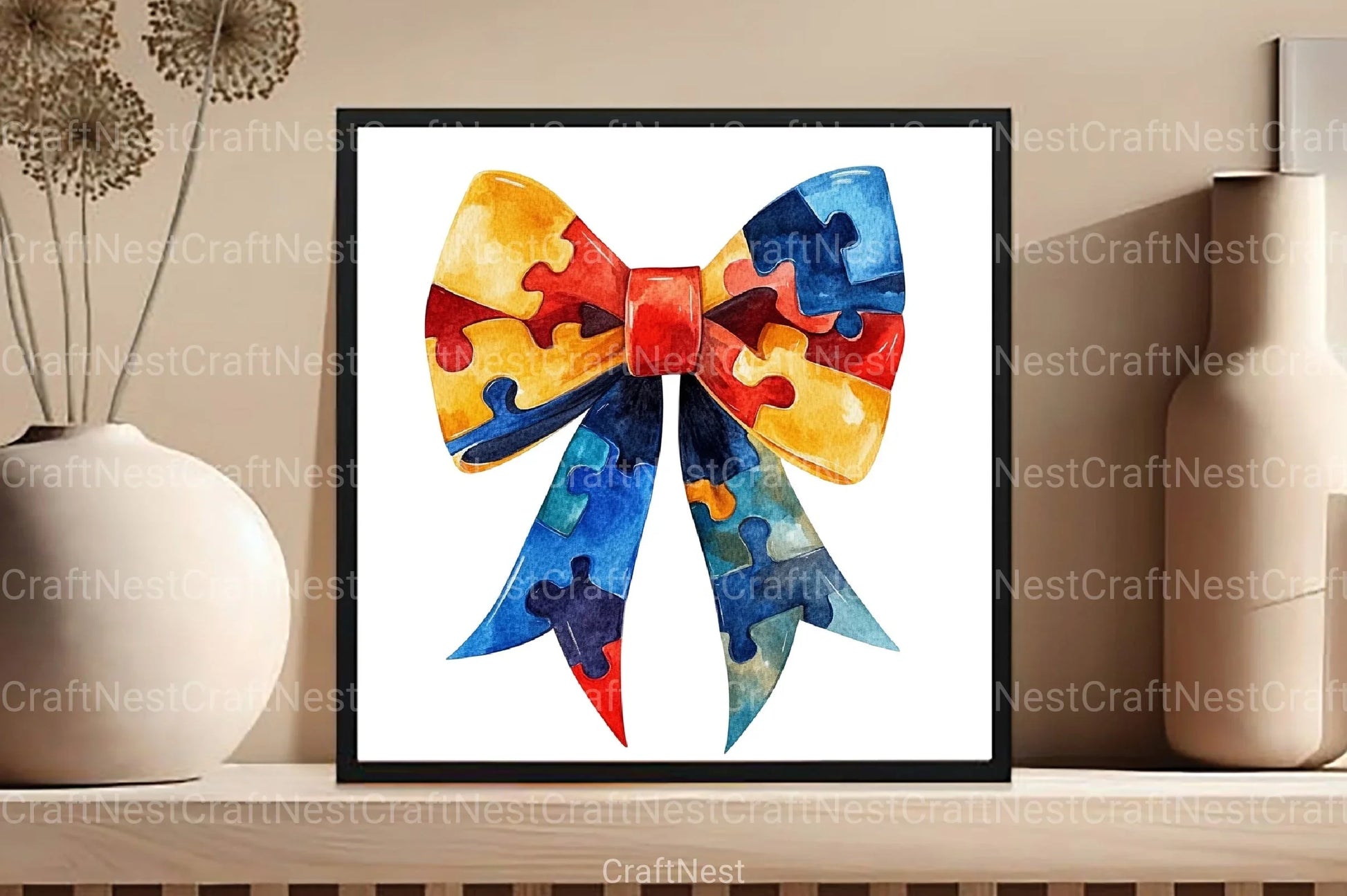 Autism Awareness Bow Clipart Bundle 345 - CraftNest - Digital Crafting and Art