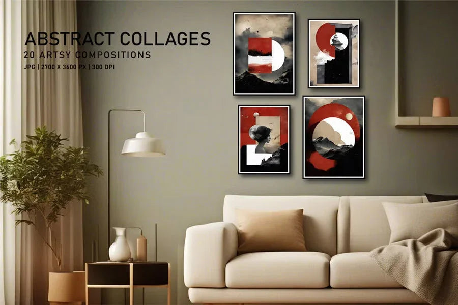Abstract Collages - Wall Art - CraftNest - Digital Crafting and Art