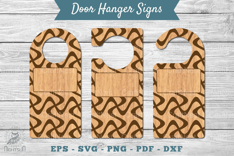 Abstract Door Hanger Signs Clipart Bundle - CraftNest - Digital Crafting and Art