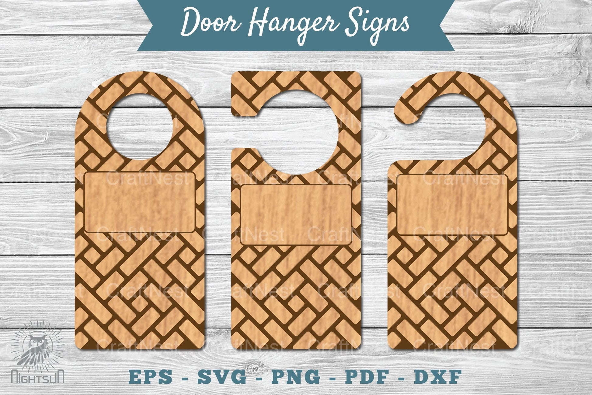 Abstract Door Hanger Signs Clipart Bundle - CraftNest - Digital Crafting and Art