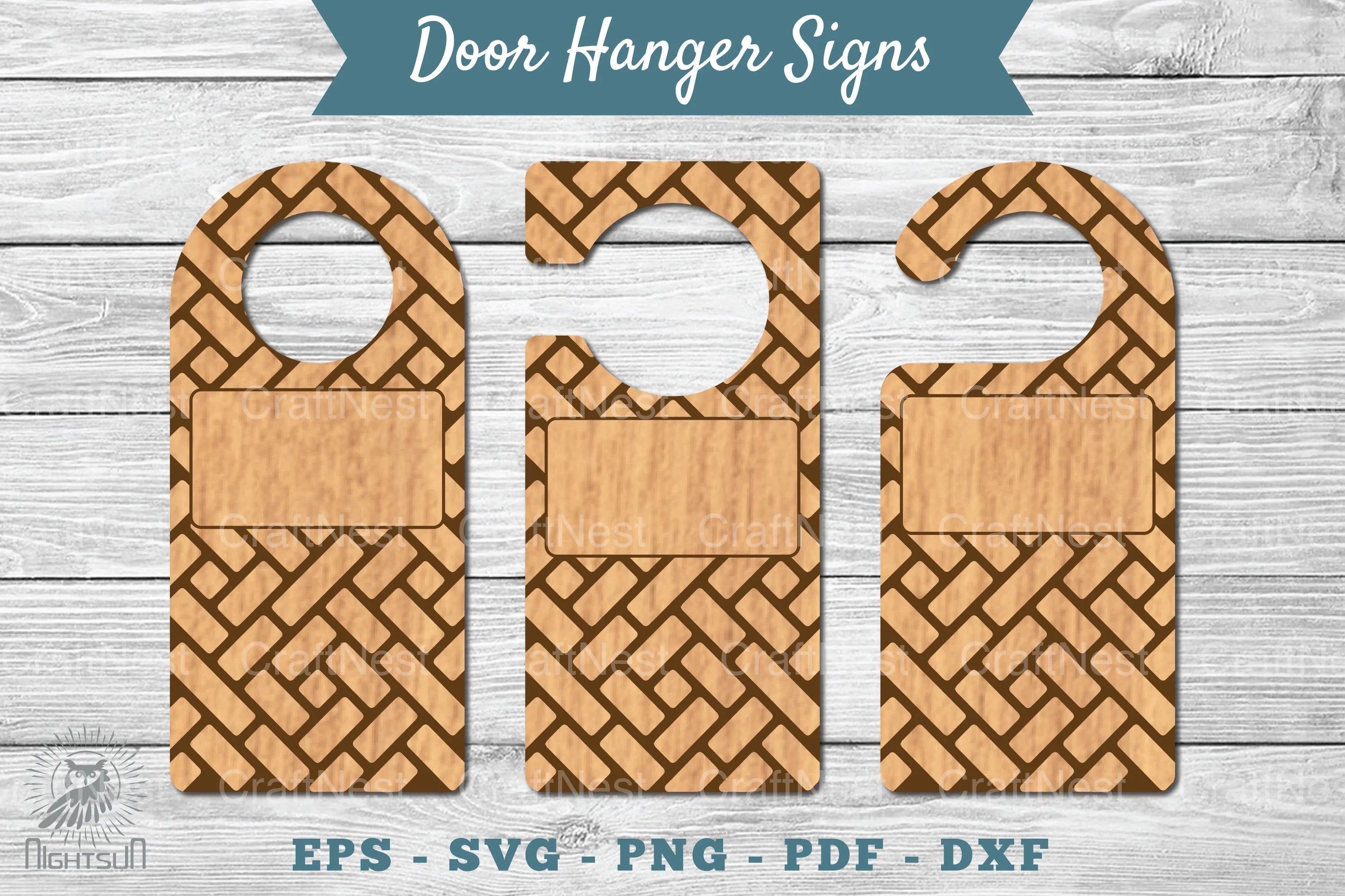 Abstract Door Hanger Signs Clipart Bundle - CraftNest - Digital Crafting and Art