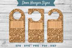 Abstract Door Hanger Signs Template Clipart Bundle - CraftNest - Digital Crafting and Art