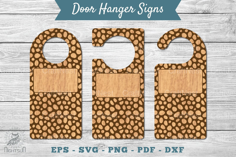 Abstract Door Hanger Signs Template Clipart Bundle - CraftNest - Digital Crafting and Art