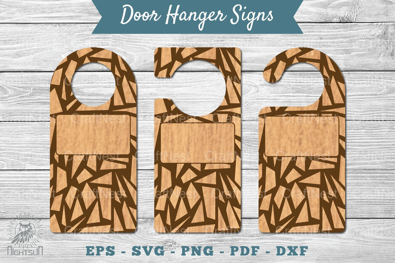 Abstract Door Hanger Signs Template Clipart Bundle - CraftNest - Digital Crafting and Art