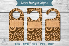 Abstract Door Hanger Signs Template Clipart Bundle - CraftNest - Digital Crafting and Art