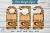 Abstract Door Hanger Signs Template Clipart Bundle