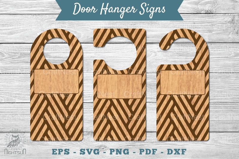 Abstract Door Hanger Signs Template Clipart Bundle - CraftNest - Digital Crafting and Art
