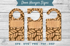 Abstract Door Hanger Signs Template Clipart Bundle - CraftNest - Digital Crafting and Art