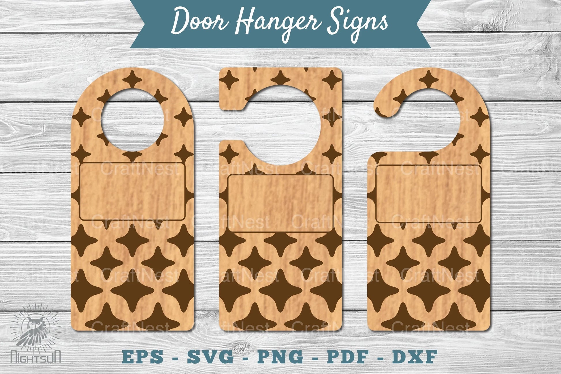 Abstract Door Hanger Signs Template Clipart Bundle - CraftNest - Digital Crafting and Art