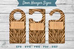 Abstract Door Hanger Signs Template SVG Bundle - CraftNest - Digital Crafting and Art