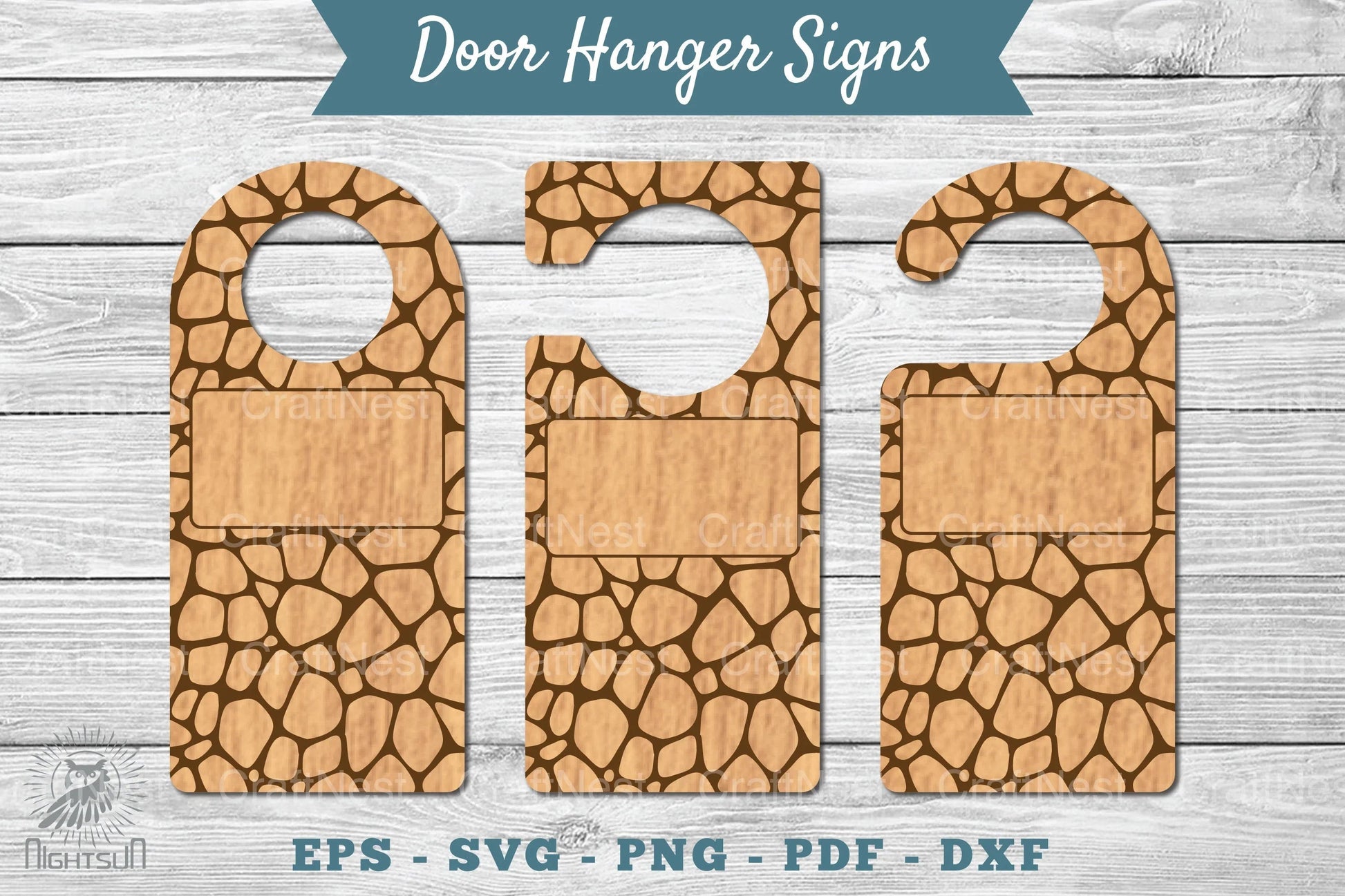 Abstract Door Hanger Signs Clipart Bundle - CraftNest - Digital Crafting and Art