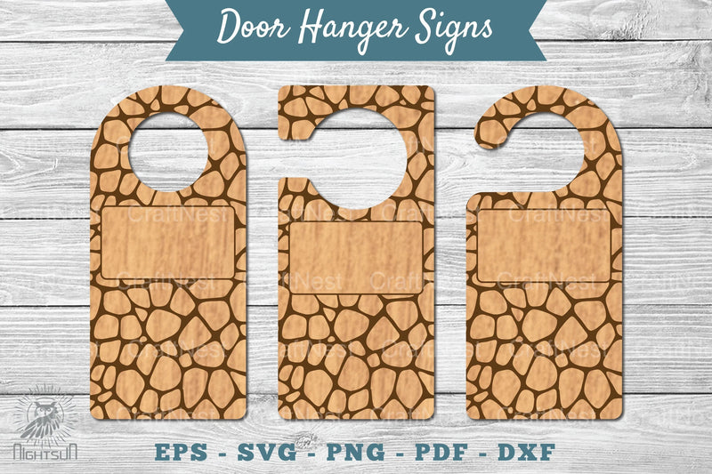 Abstract Door Hanger Signs Clipart Bundle - CraftNest - Digital Crafting and Art