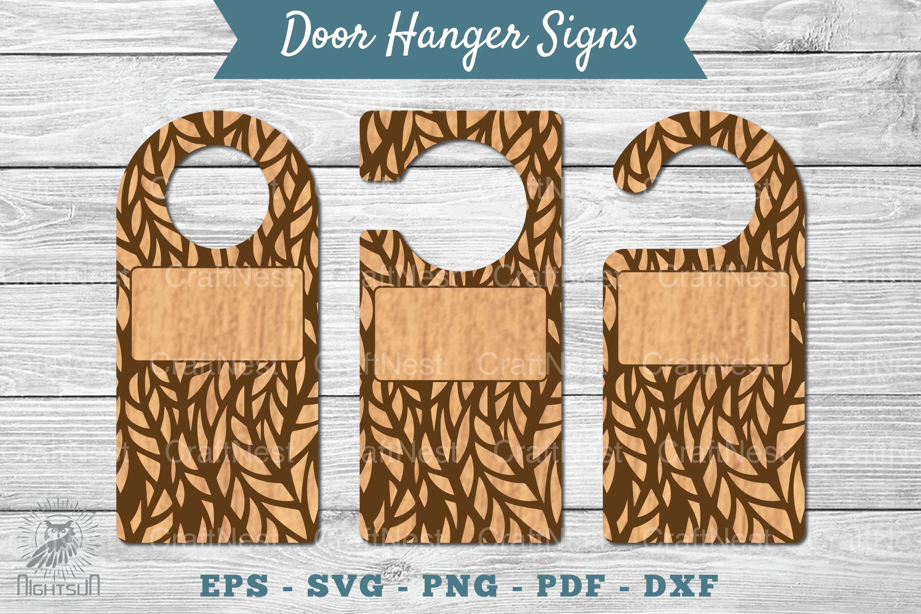Abstract Door Hanger Signs Clipart Bundle - CraftNest - Digital Crafting and Art