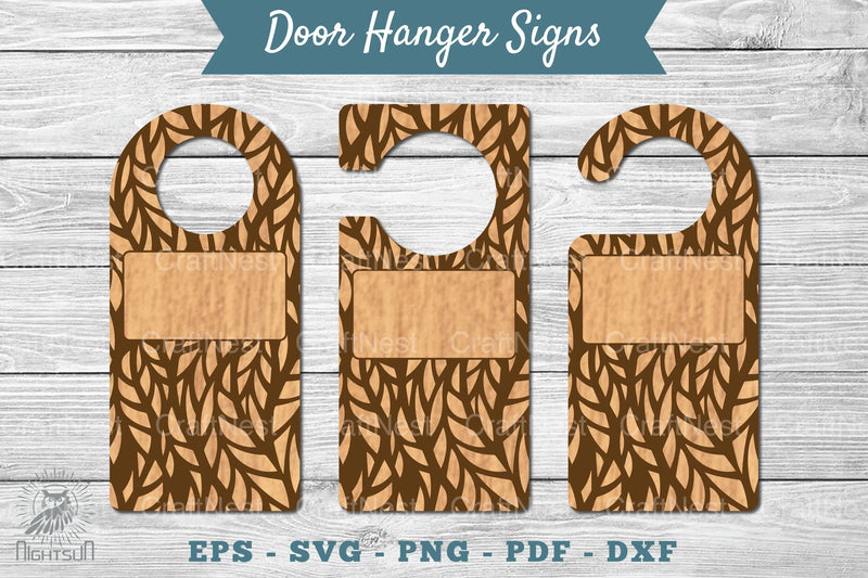Abstract Door Hanger Signs Clipart Bundle - CraftNest - Digital Crafting and Art