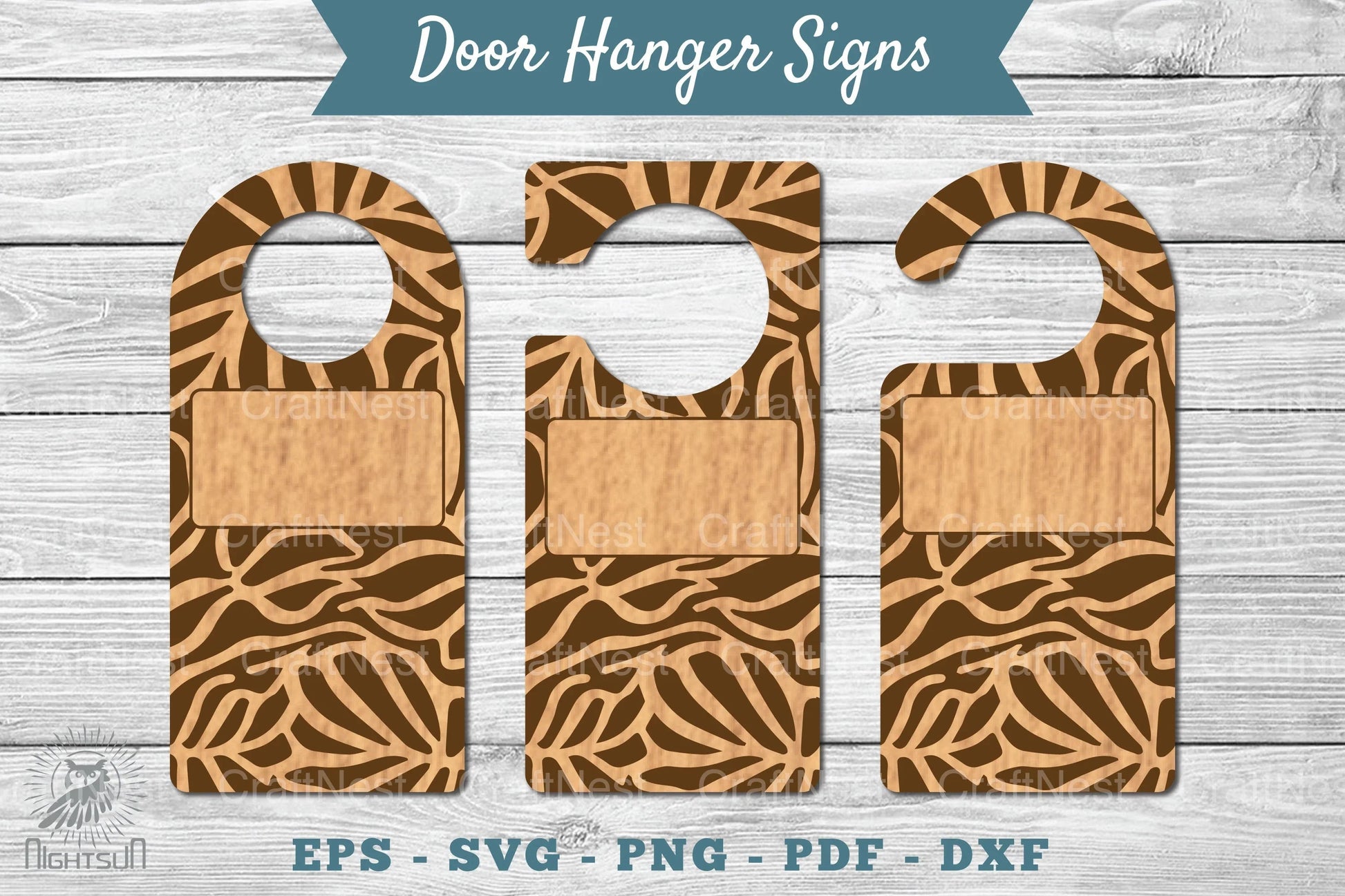 Abstract Door Hanger Signs Template Clipart Bundle - CraftNest - Digital Crafting and Art