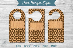 Abstract Door Hanger Signs Template Clipart Bundle - CraftNest - Digital Crafting and Art