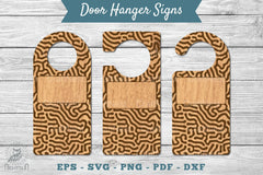 Abstract Door Hanger Signs Template Clipart Bundle - CraftNest - Digital Crafting and Art