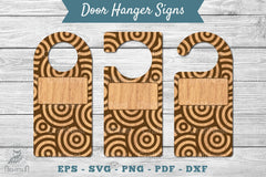 Abstract Door Hanger Signs Template Clipart Bundle - CraftNest - Digital Crafting and Art